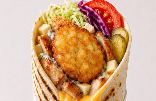 Шаурма с курицей, говядиной, грибами, драником от 6,20р в "LAWASH"