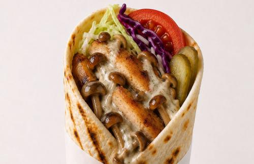 Шаурма с курицей, говядиной, грибами, драником от 6,20р в "LAWASH"
